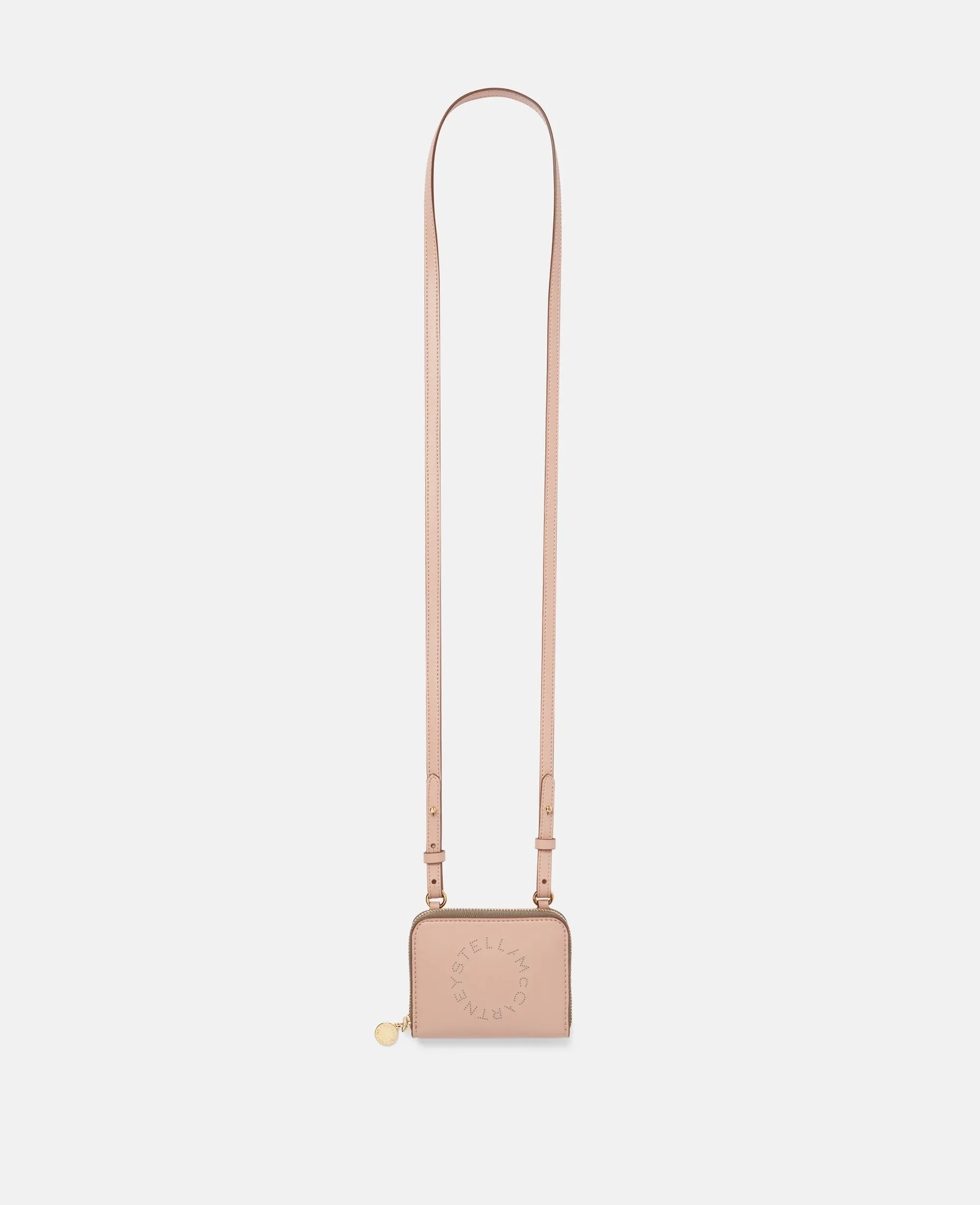 - Logo Zip Strap Cardholder, Woman, Powder