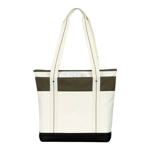 17"W x 15"H Hamptons Getaway Tote Bags (Q238311)