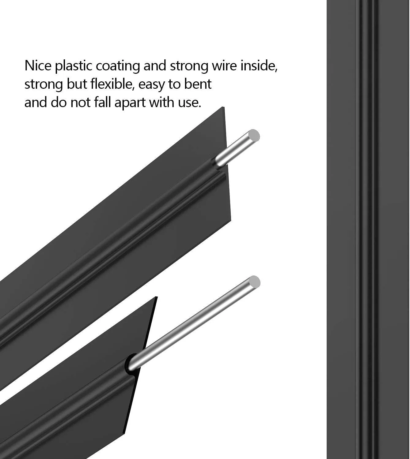 400 Pcs Twist Ties for Bags 5" Cable Ties Bag Twist Ties for Cord Twist Bread Ties Reusable Black Plastic Coated Ties Twist Ties Heavy Duty Bread Ties Wire Twist Ties for Household and Office Use