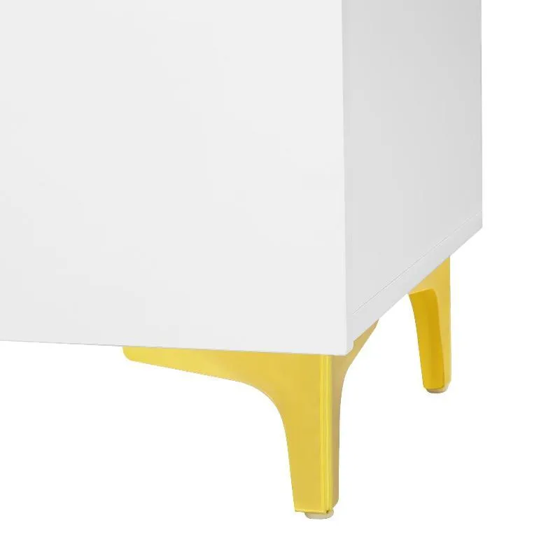 A Glossy Finish Light Luxury Storage Cabinet