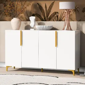 A Glossy Finish Light Luxury Storage Cabinet