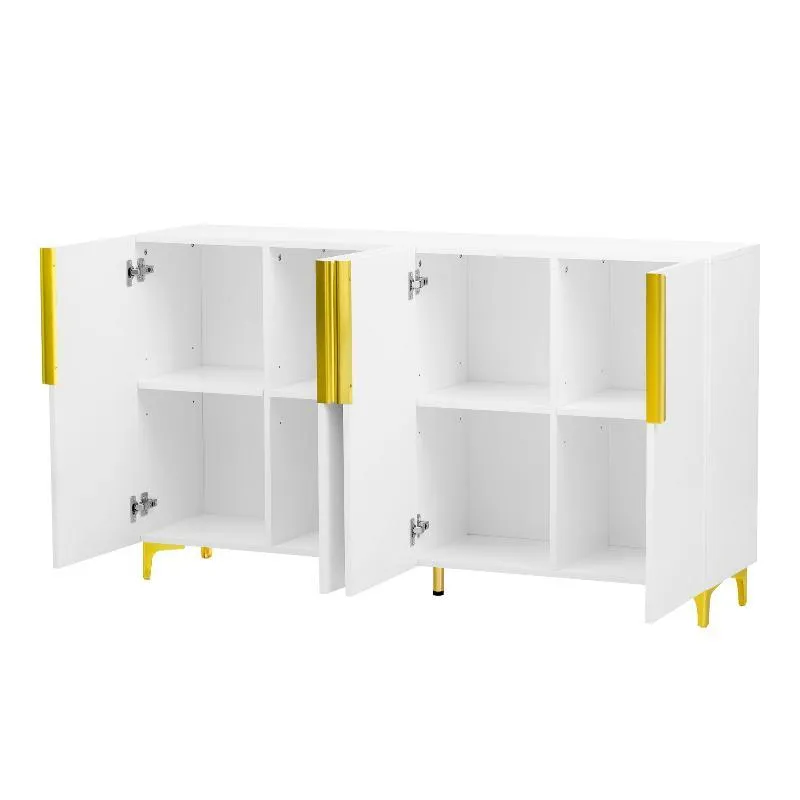 A Glossy Finish Light Luxury Storage Cabinet
