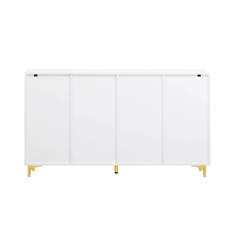 A Glossy Finish Light Luxury Storage Cabinet