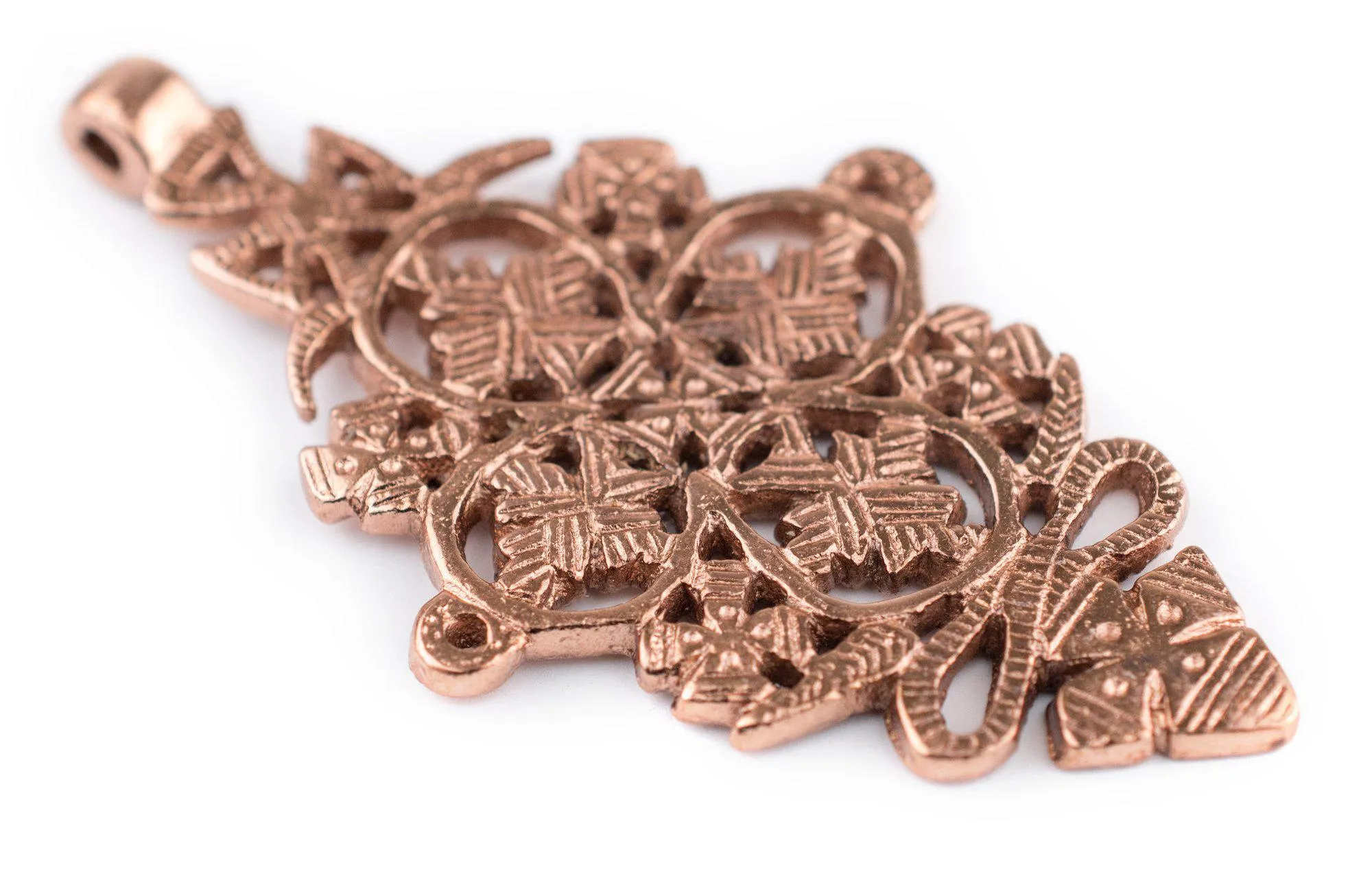 Adama Copper Coptic Cross Pendant (45x85mm)