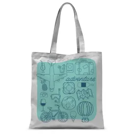 Adventure (Turquoise) Sublimation Tote Bag