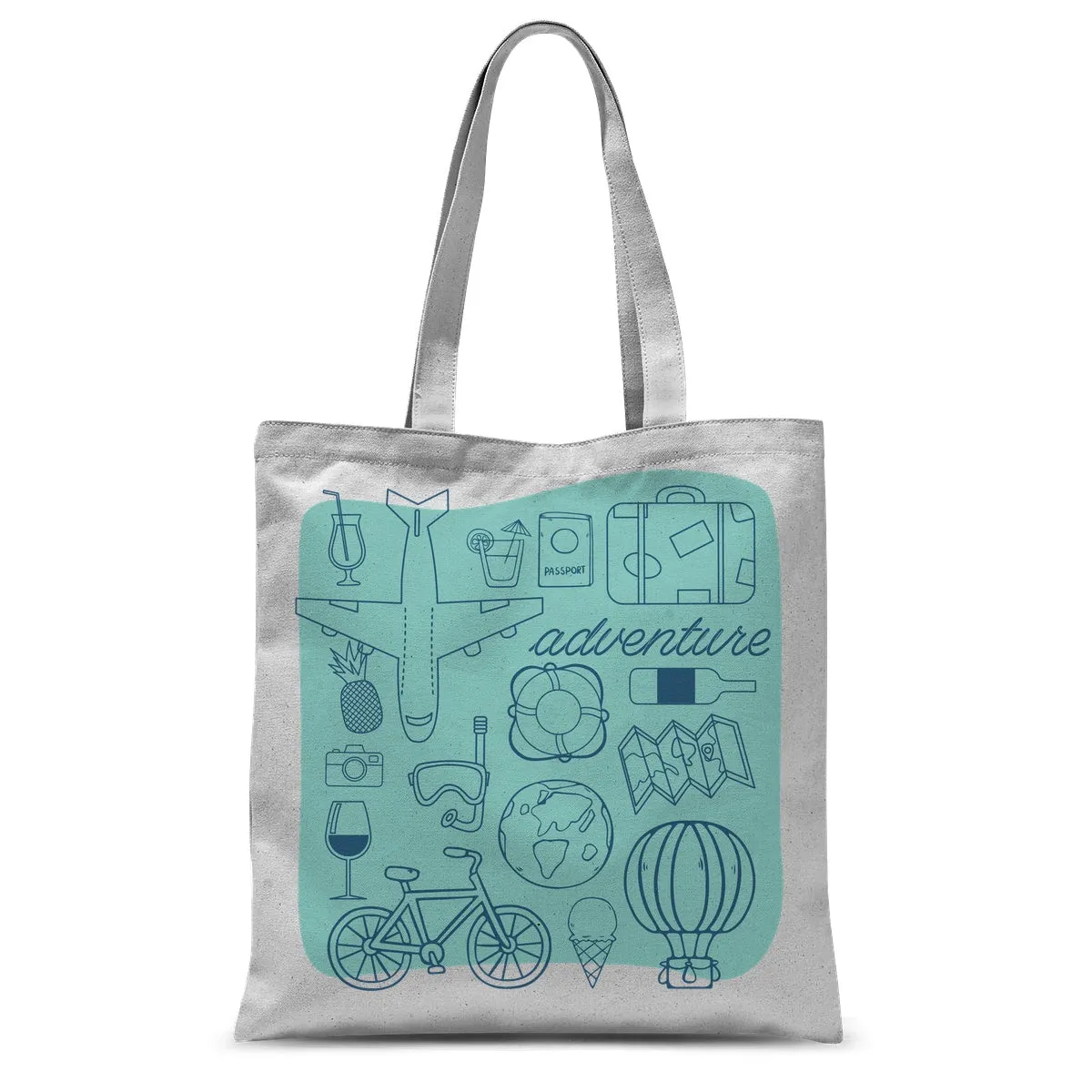 Adventure (Turquoise) Sublimation Tote Bag
