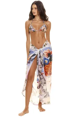 Agua Bendita Marine Numen Sarong Cover Up