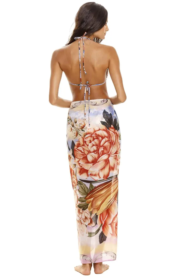 Agua Bendita Marine Numen Sarong Cover Up