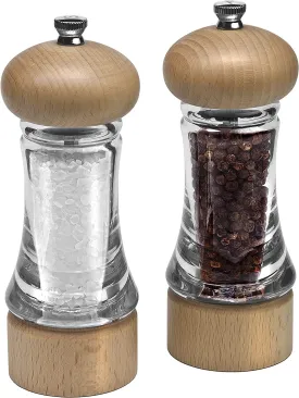 Beech Wood & Acrylic Salt & Pepper Mill Set by Cole & Mason