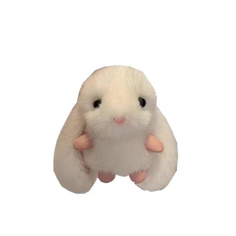 Big Ear Rabbit Imitation Mink Plush Cute Little Rabbit Hanging Bag Doll Car Keychain Bag Jade Rabbit Pendant