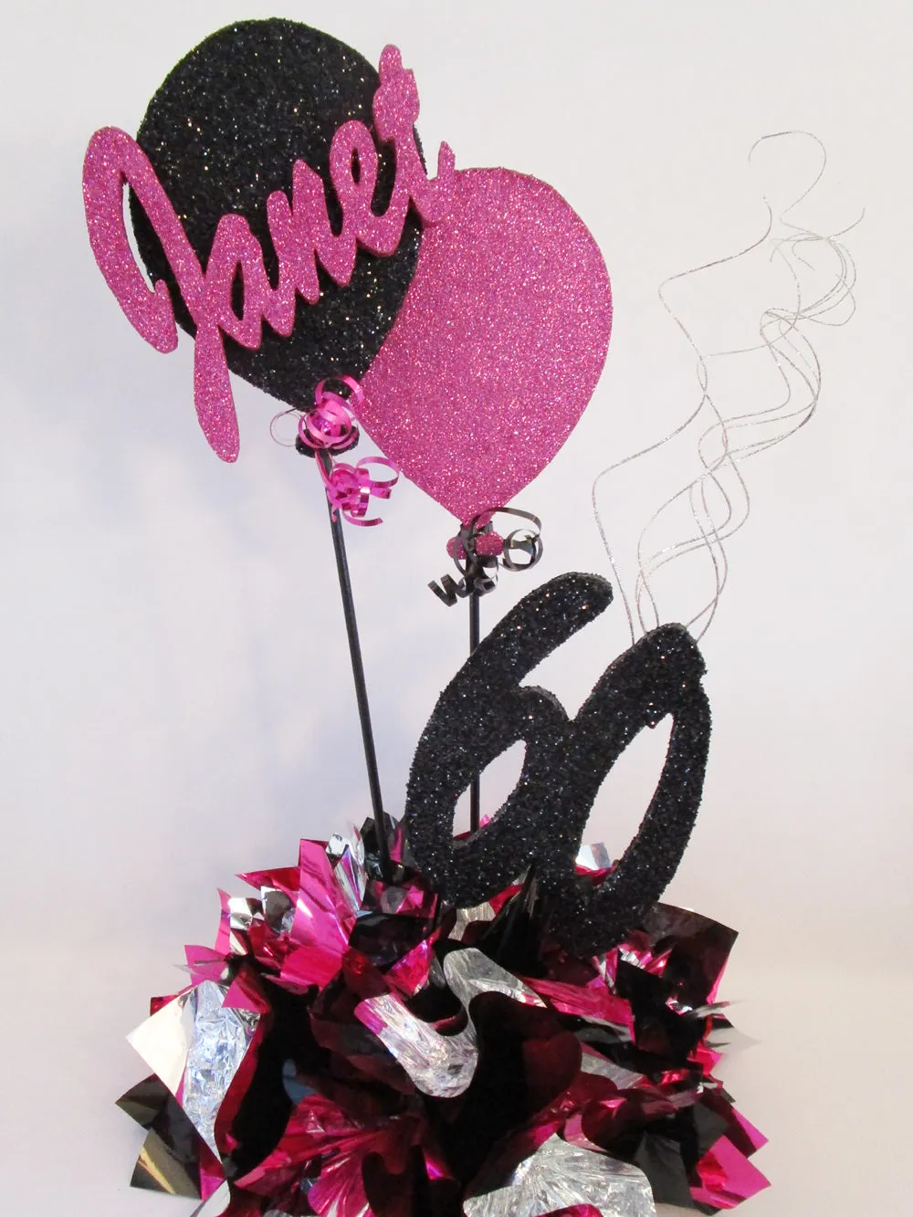 Birthday Centerpiece with Faux Balloons