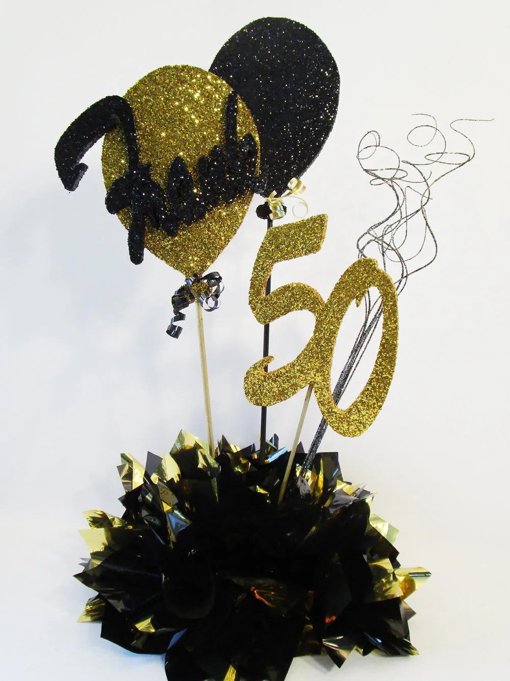 Birthday Centerpiece with Faux Balloons