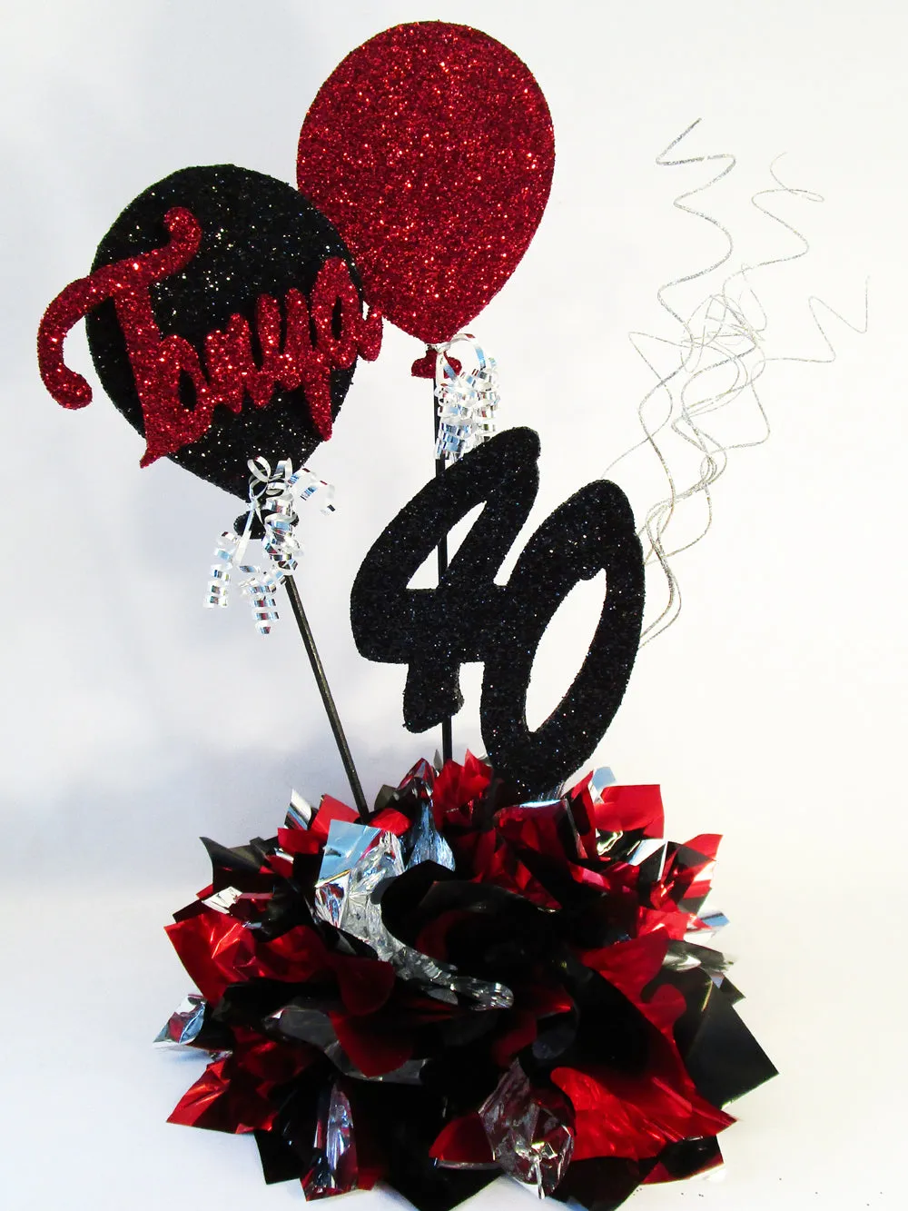 Birthday Centerpiece with Faux Balloons