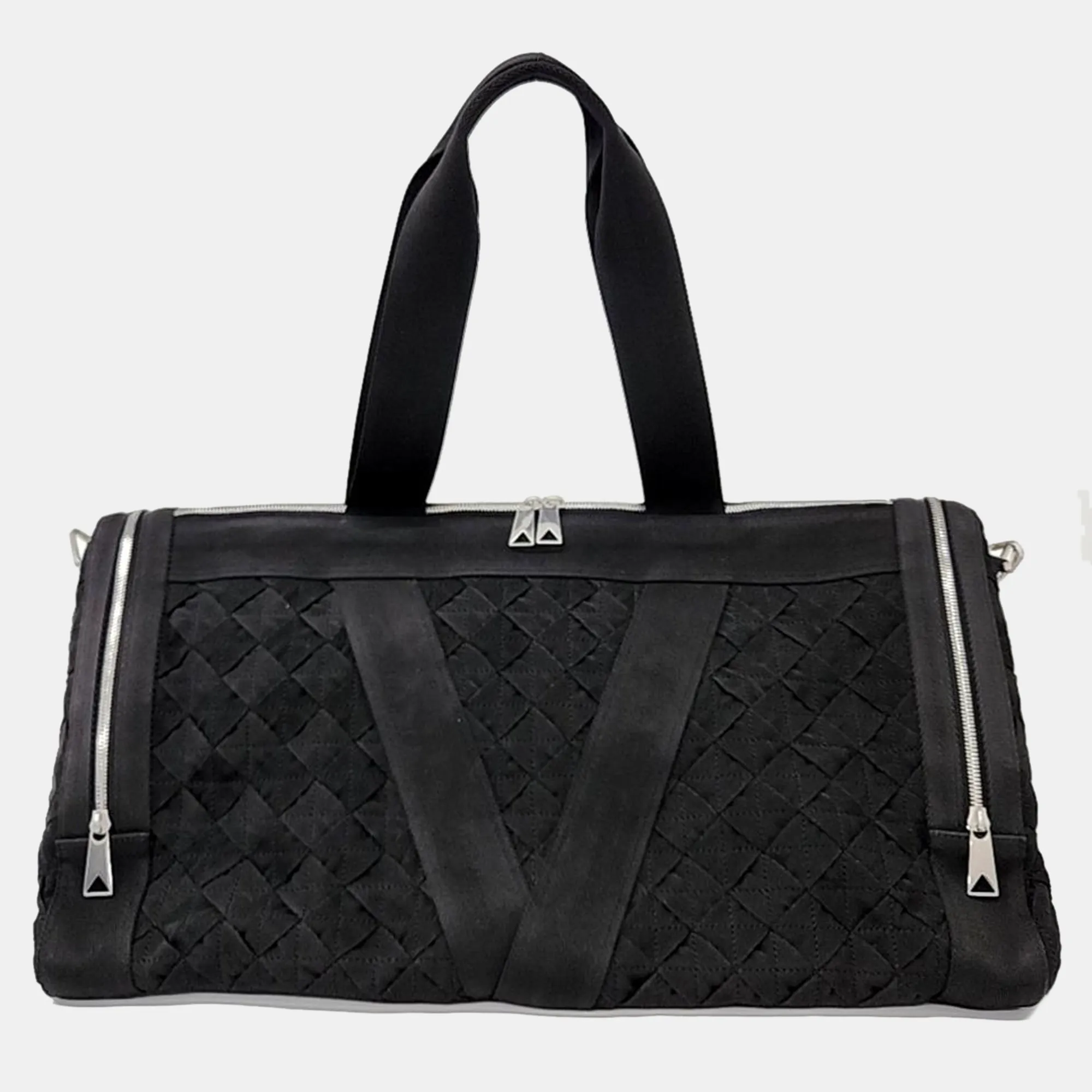 Black Fabric Travel Tote Bag