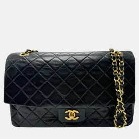 Black Gold Lambskin Shoulder Bag