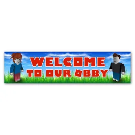 Blox Friends "Welcome to Our Obby" Banner Decoration - 1.2m