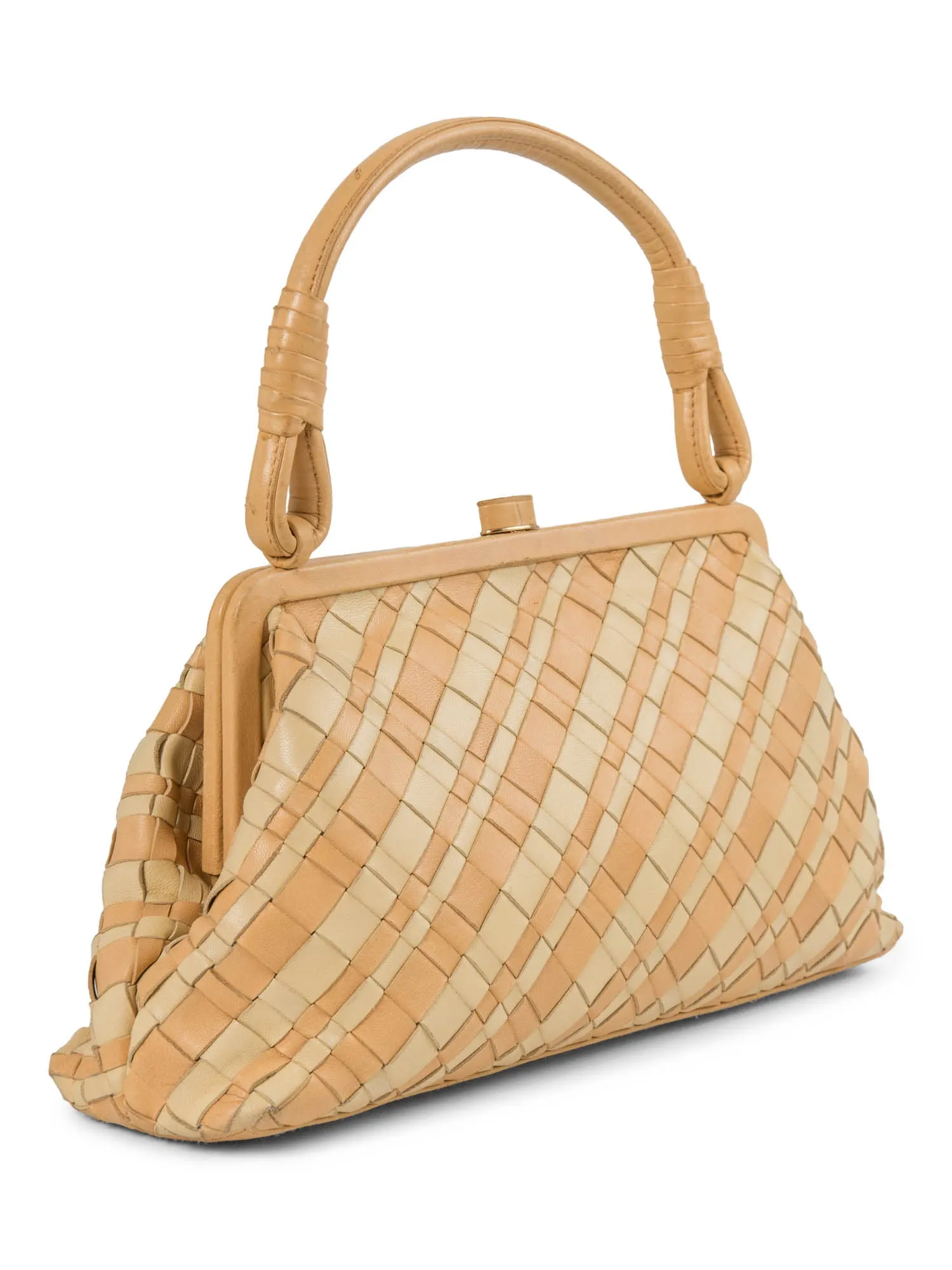 Bottega Veneta Intrecciato Leather Top Handle Bag