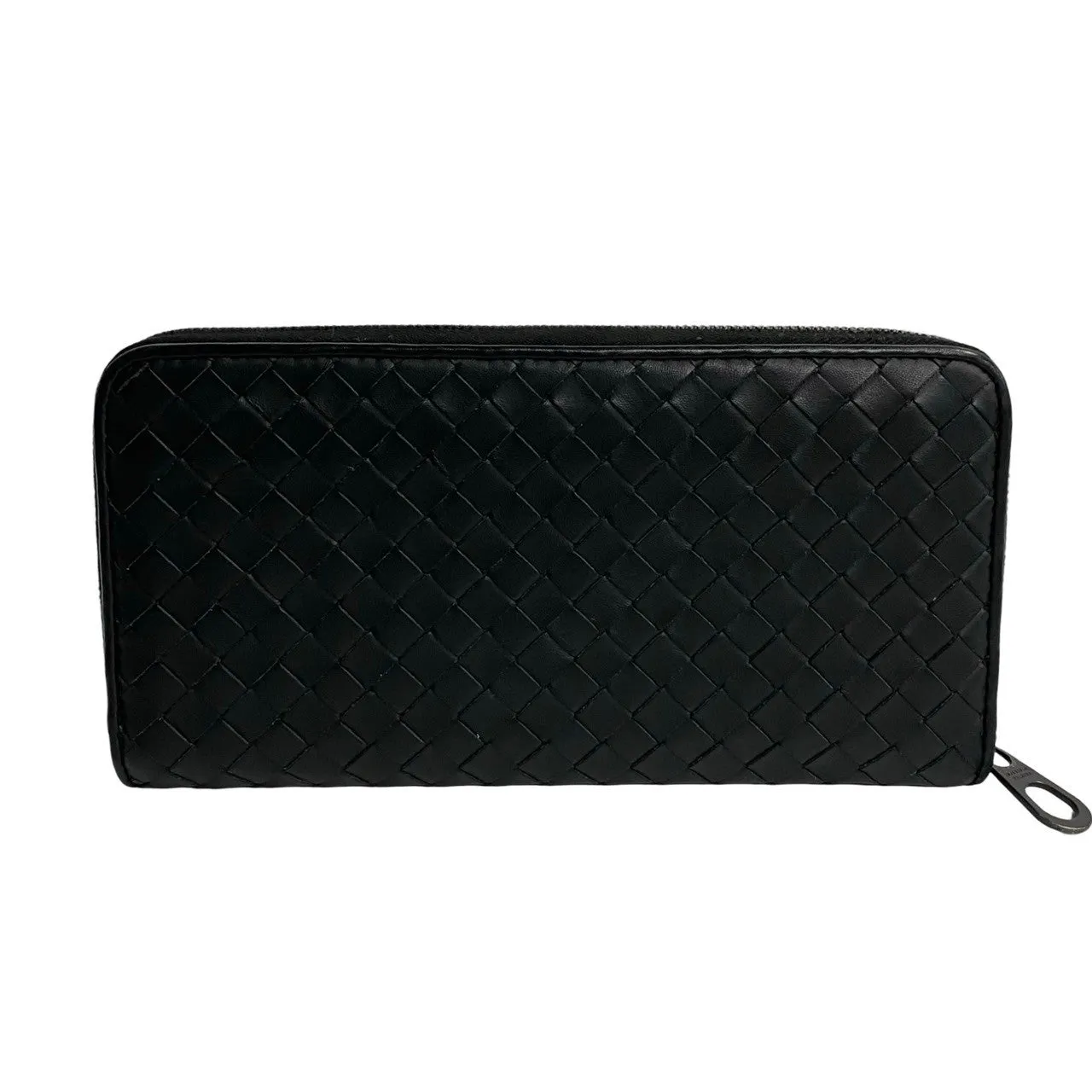 Bottega Veneta Leather Intrecciato Bifold Wallet Black