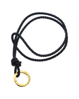 Bottega Veneta Long Intreccio Leather Key Ring