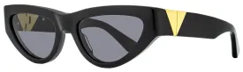 Bottega Veneta Women's Cat Eye Sunglasses BV1176S 001 Black/Gold 55mm