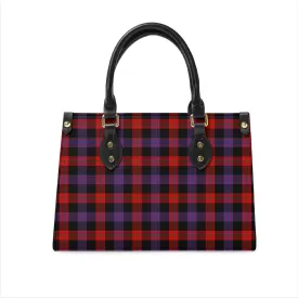Broun Modern Tartan Leather Bag