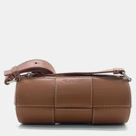 Brown Leather Small Canette Shoulder Bag