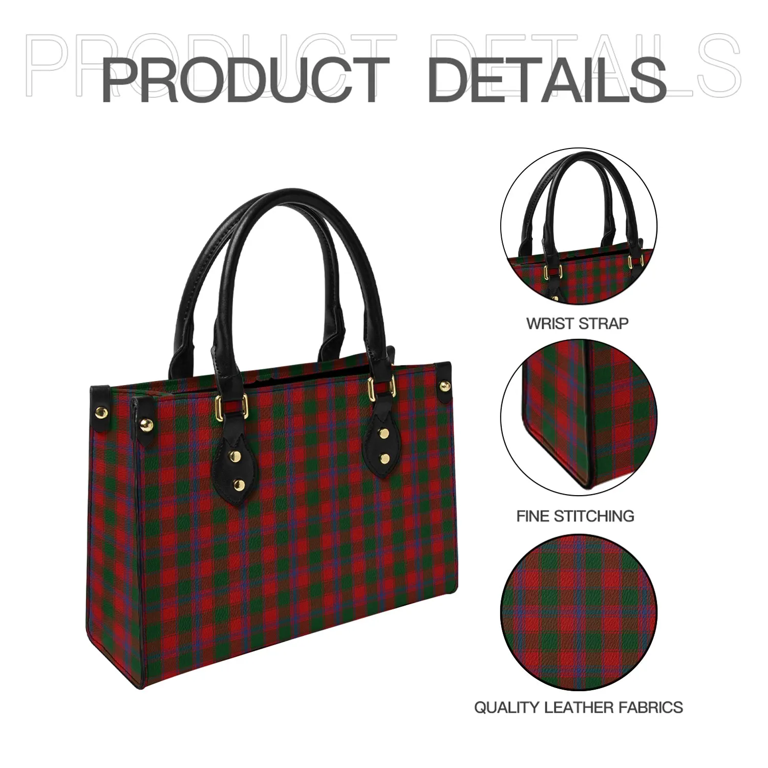 Bruce Old Tartan Leather Bag