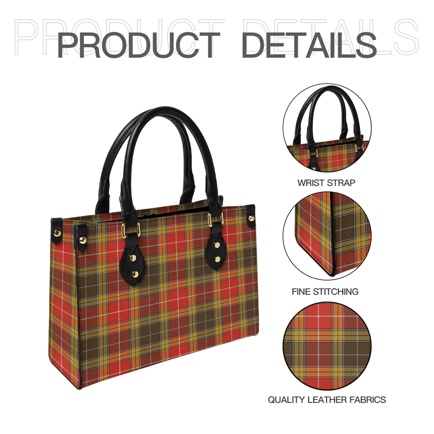 Buchanan Old Set Weathered Tartan Leather Bag