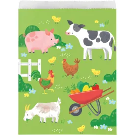Bulk Farm Animals Paper Treat Bags, Large (96 per Case)