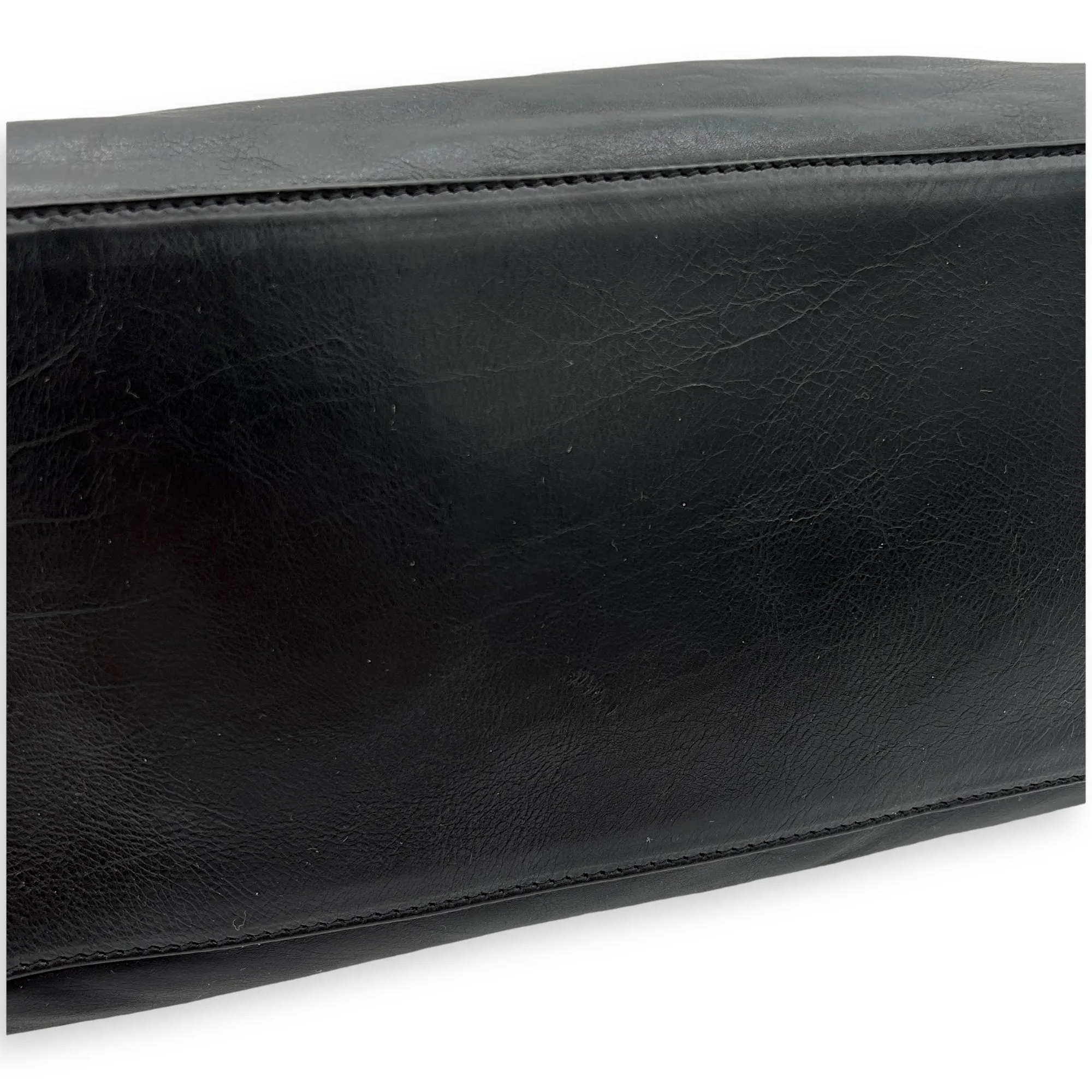 CC Shopping Black Tote Bag in Calfskin, Silver hardware