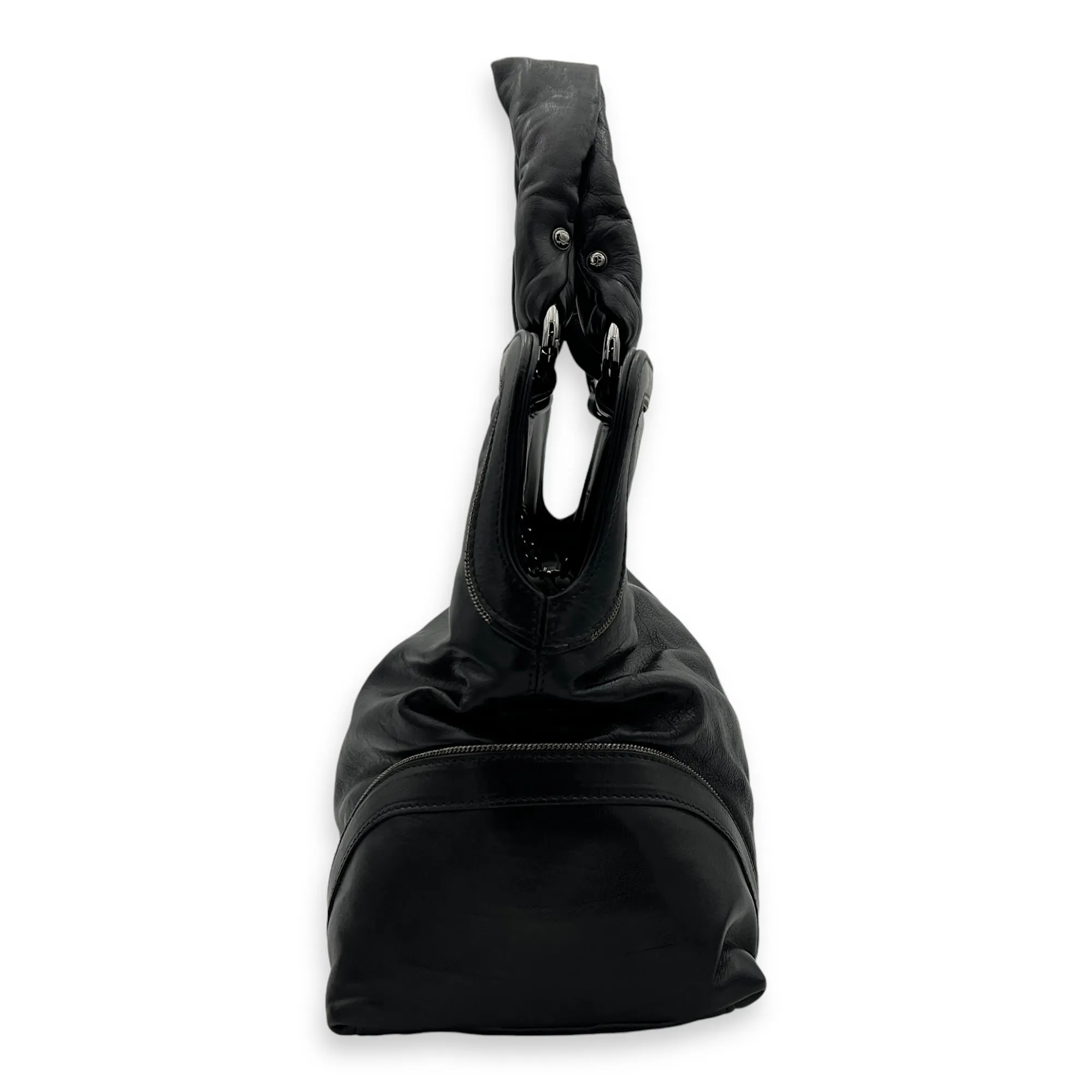 CC Shopping Black Tote Bag in Calfskin, Silver hardware