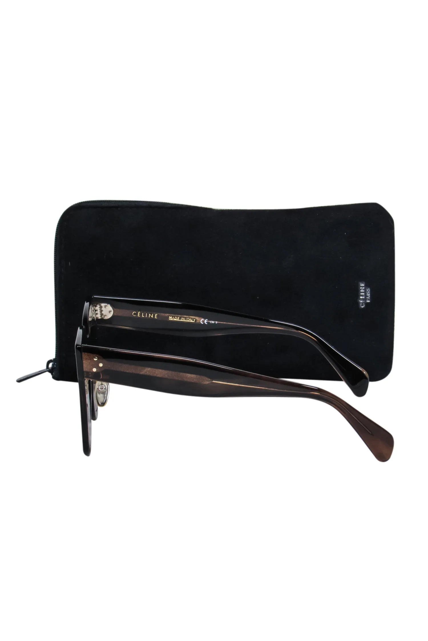 Celine - Brown Tortoise Large Square Sunglasses