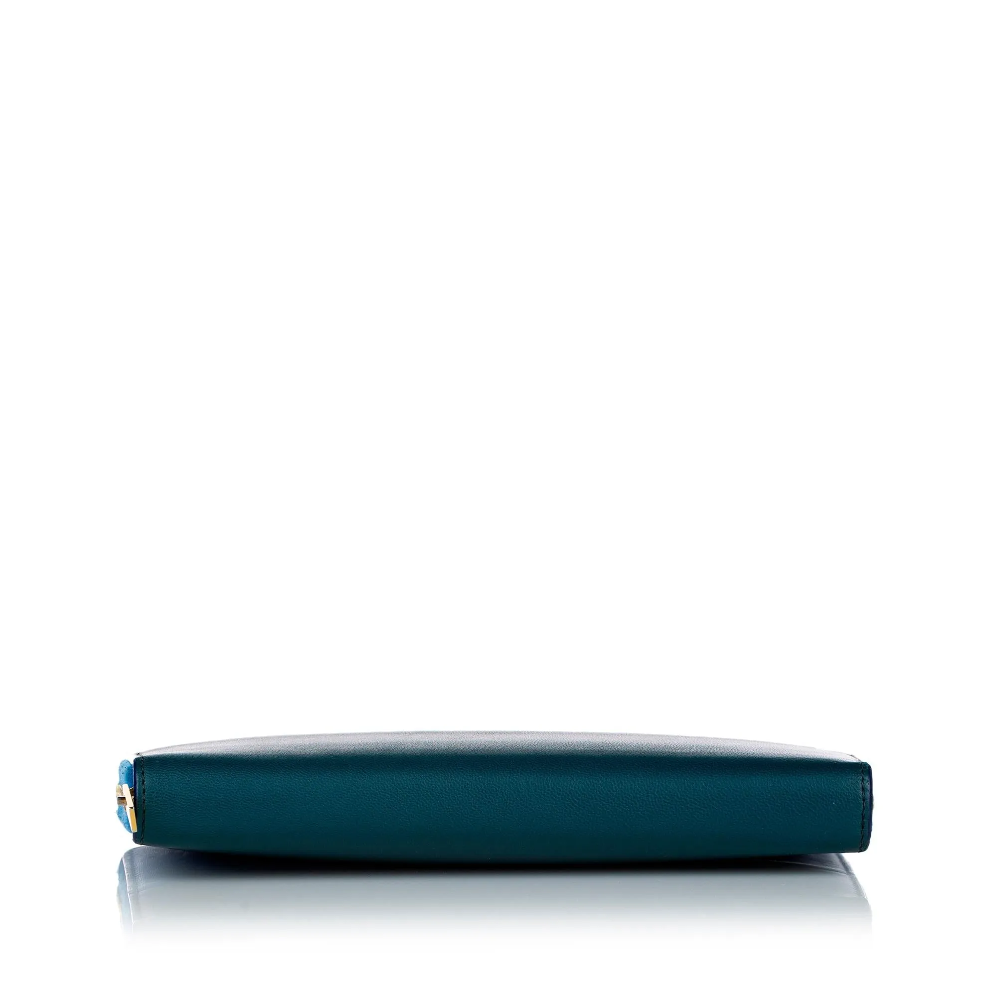 Celine Large Zipped Multifunction Bicolor Leather Wallet
