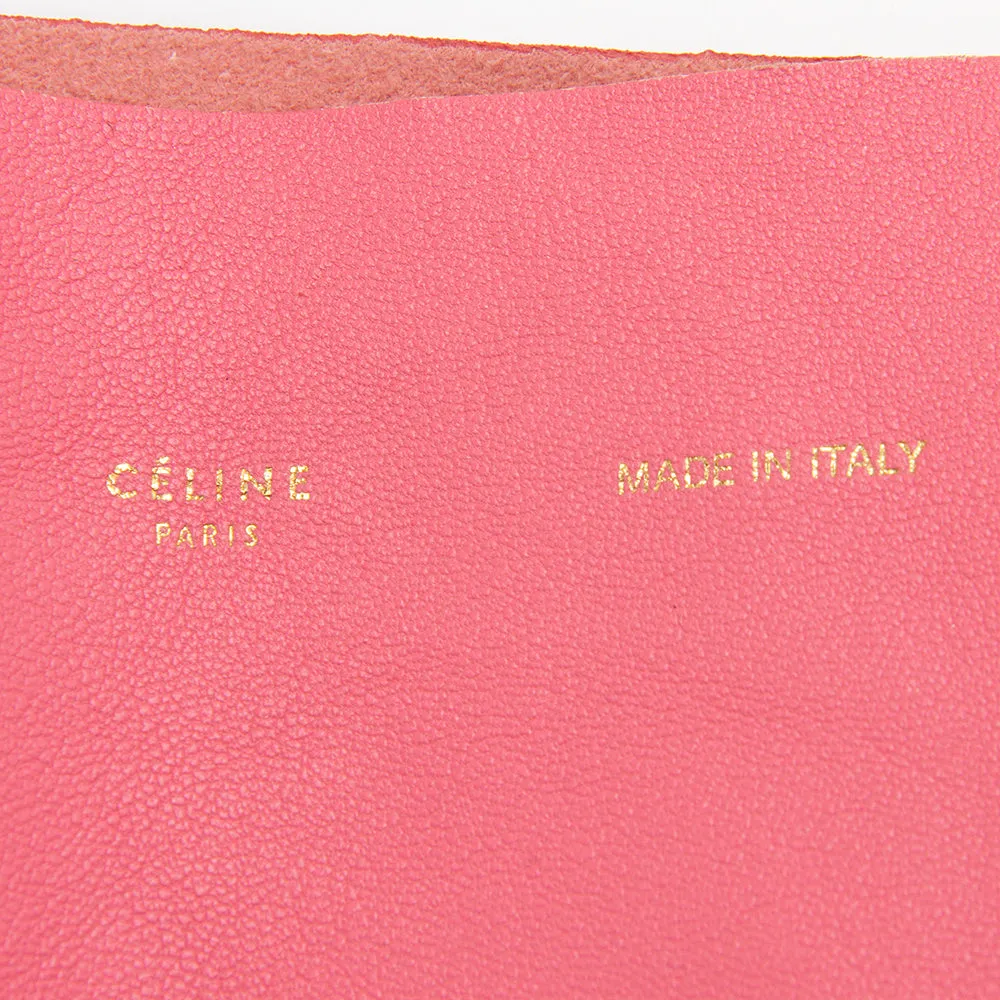 Celine Leather Bicolor Cabas Horizontal Tote - FINAL SALE (SHF-12750)