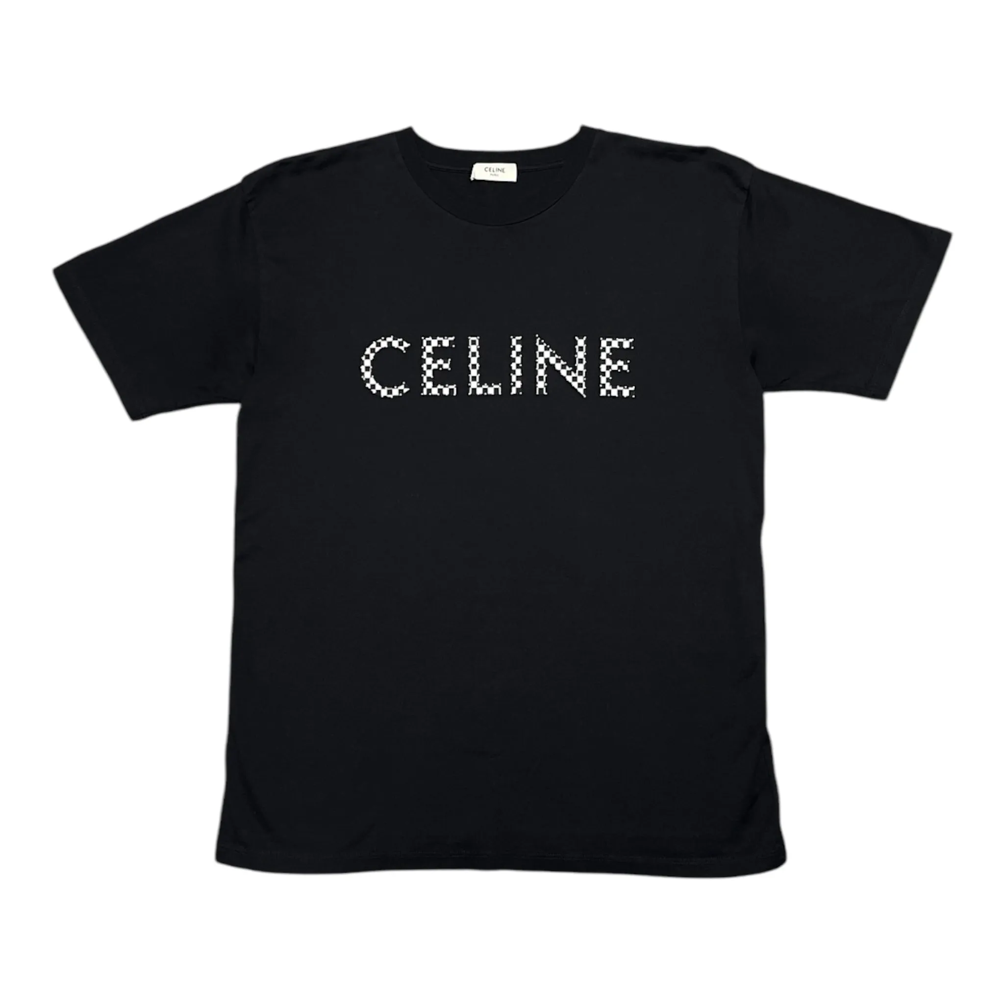 Celine Loose Studded Short Sleeve Tee Shirt Black Pre-Owned