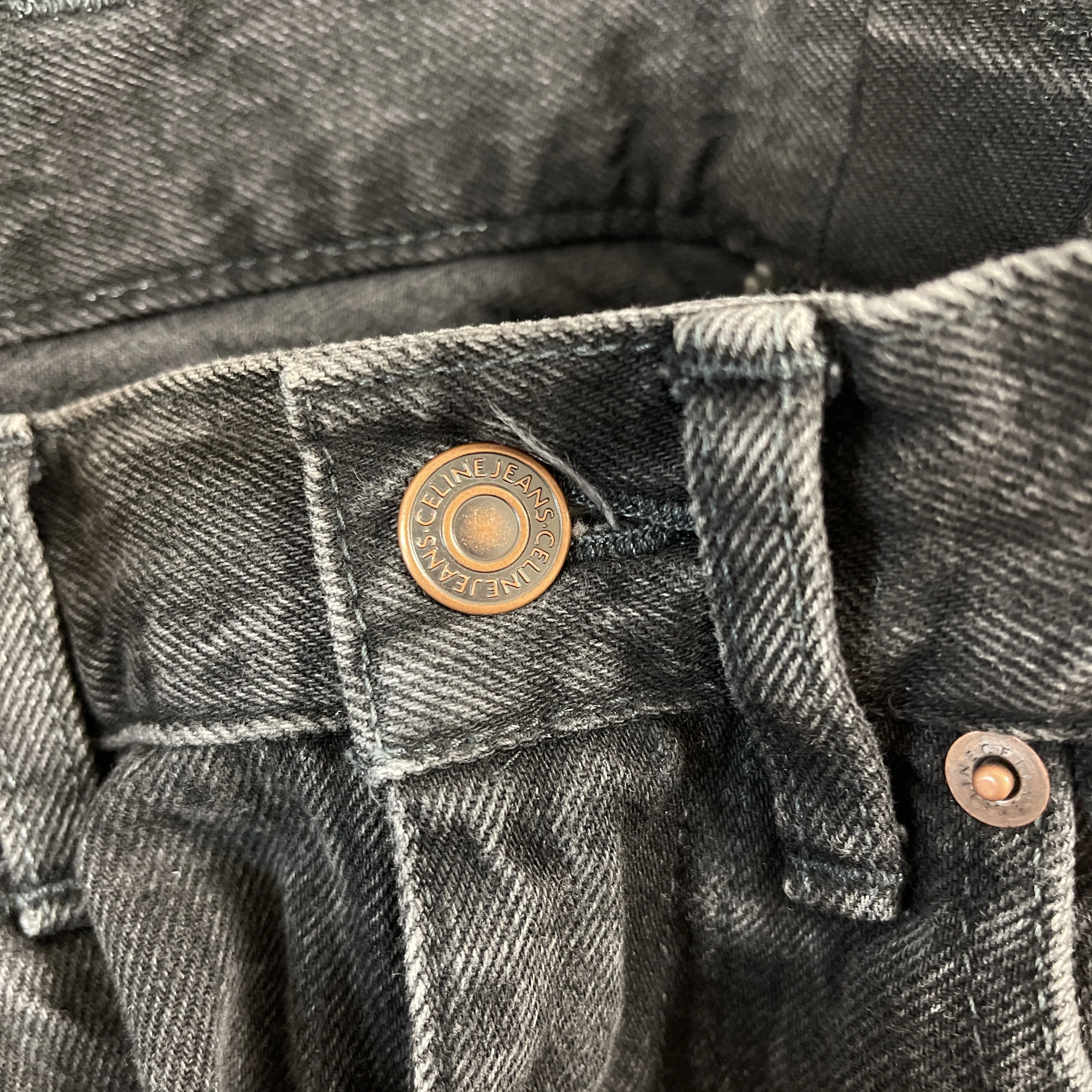 CELINE Margaret jeans in vintage black denim