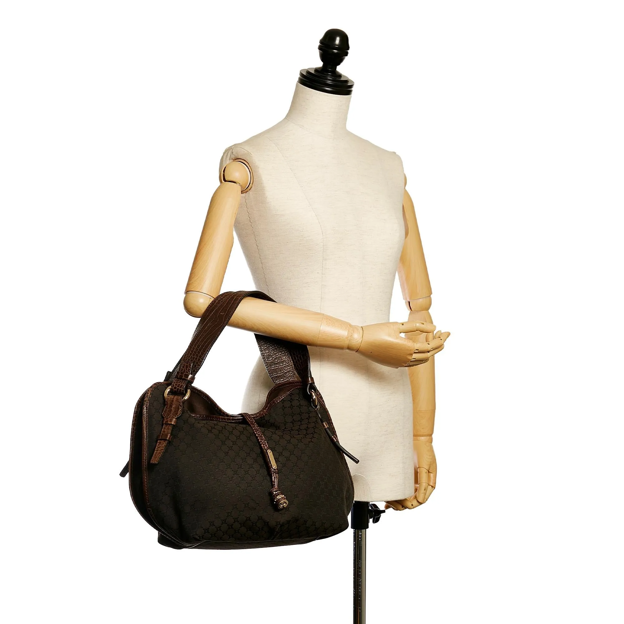 Celine Medium Macadam Bittersweet Canvas Handbag