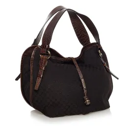 Celine Medium Macadam Bittersweet Canvas Handbag