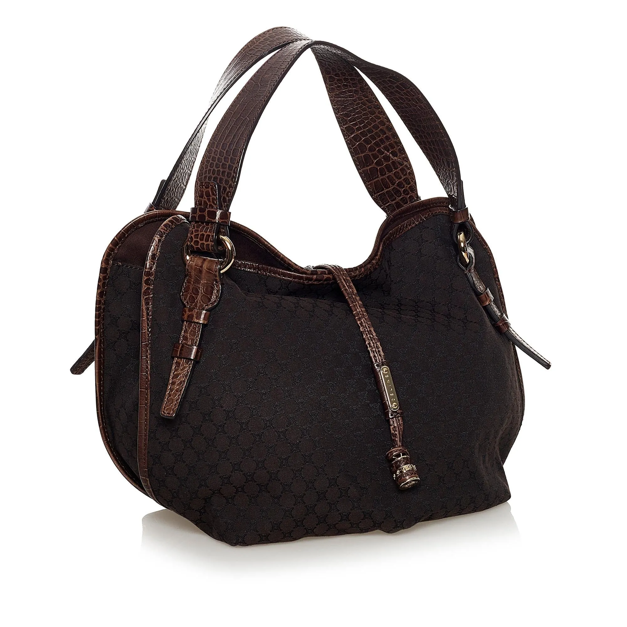 Celine Medium Macadam Bittersweet Canvas Handbag