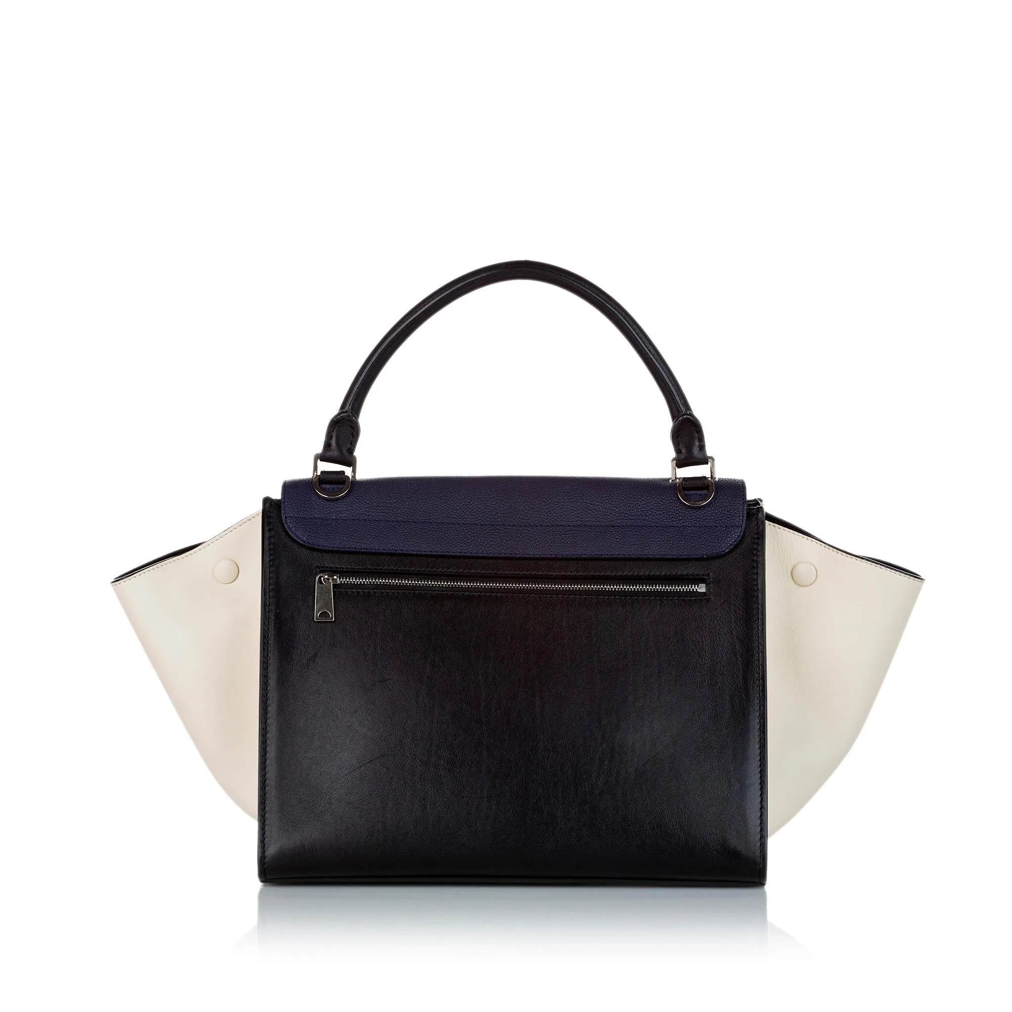Celine Trapeze Tricolor Leather Satchel (SHG-24641)