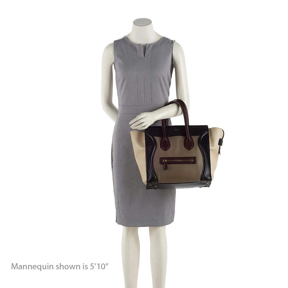 Celine Tricolor Calfskin Mini Luggage Tote - FINAL SALE