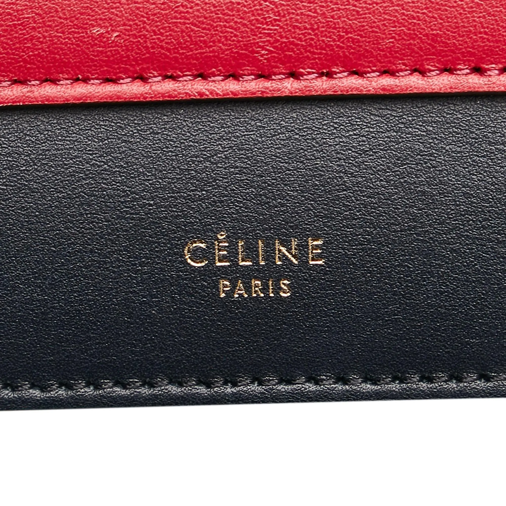 Celine Tricolor Pocket Envelope Leather Shoulder Bag (SHG-vdfVYD)