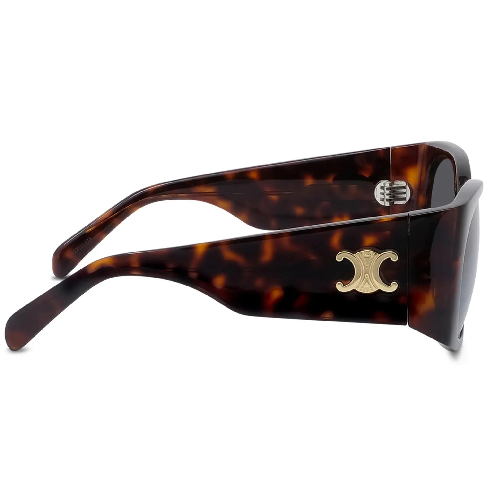 Celine Women's Sunglasses - Grey Lens Dark Havana Rectangular Frame | CL40211I 52A