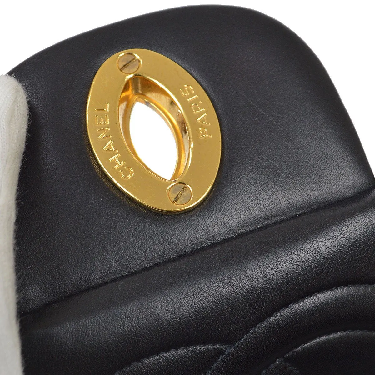 CHANEL 1994-1996 Classic Flap Maxi Black Lambskin 92994