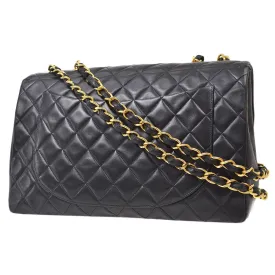 CHANEL 1994-1996 Classic Flap Maxi Black Lambskin 92994