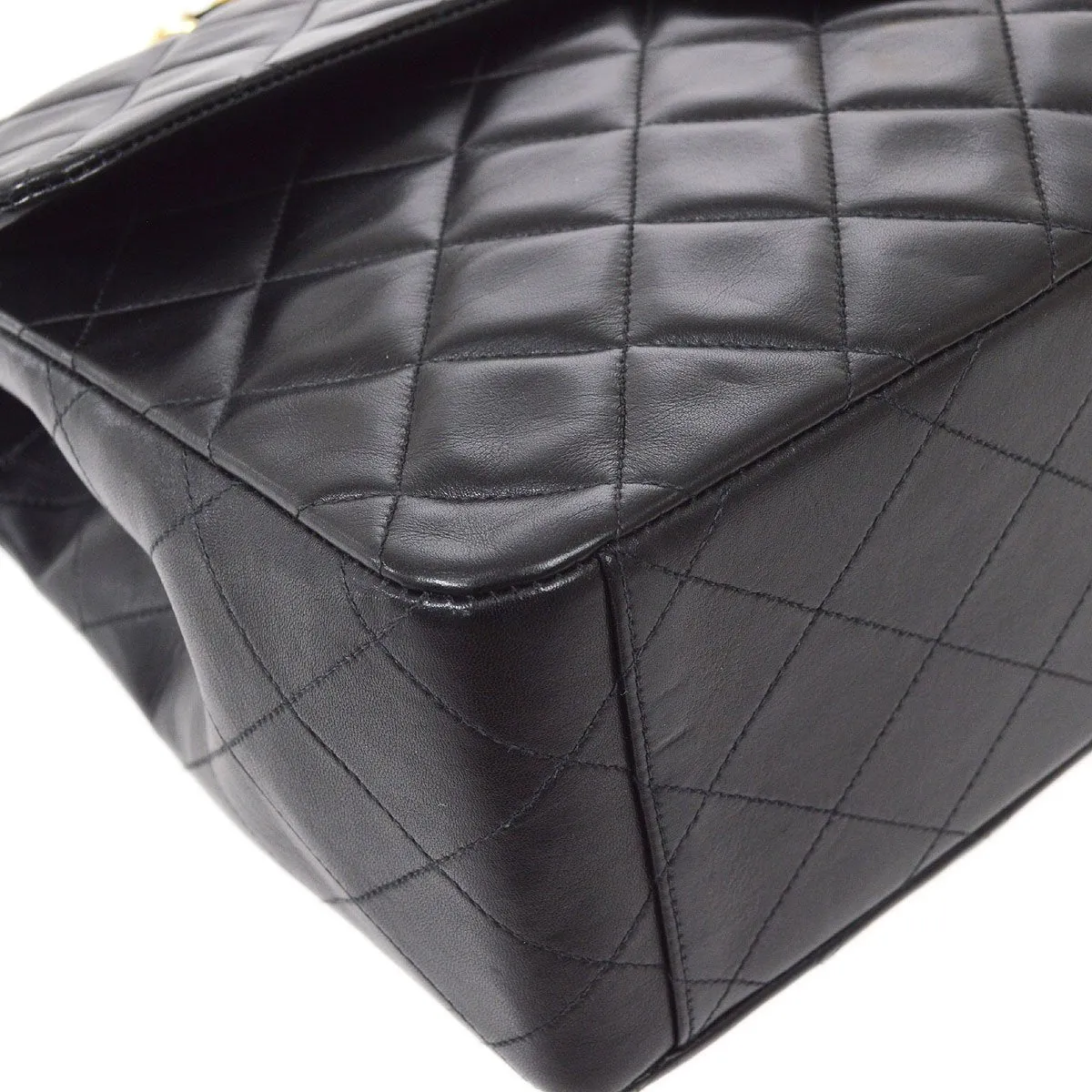CHANEL 1994-1996 Classic Flap Maxi Black Lambskin 92994