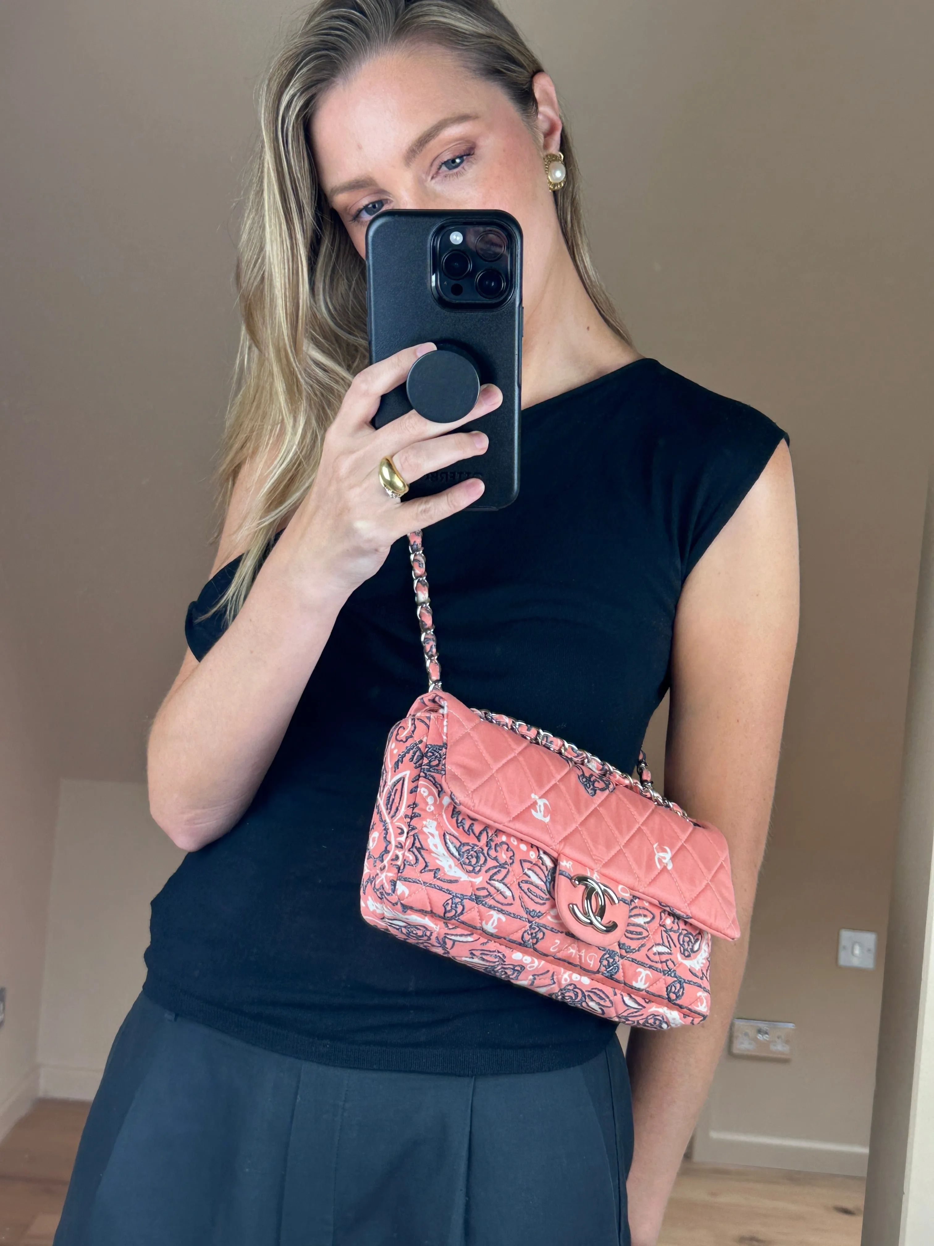 Chanel Bandana Paisley Print Cotton Flap Bag