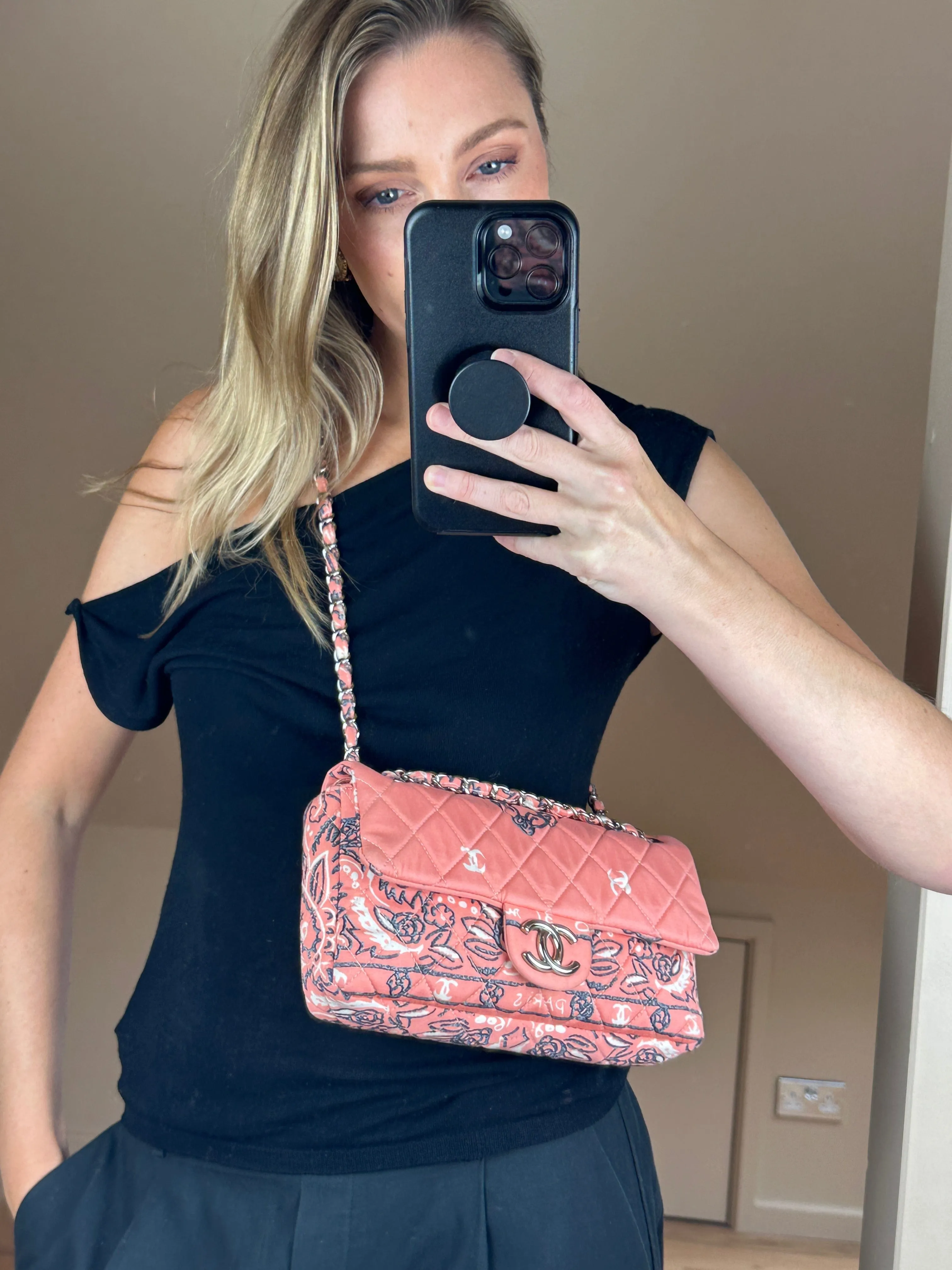 Chanel Bandana Paisley Print Cotton Flap Bag