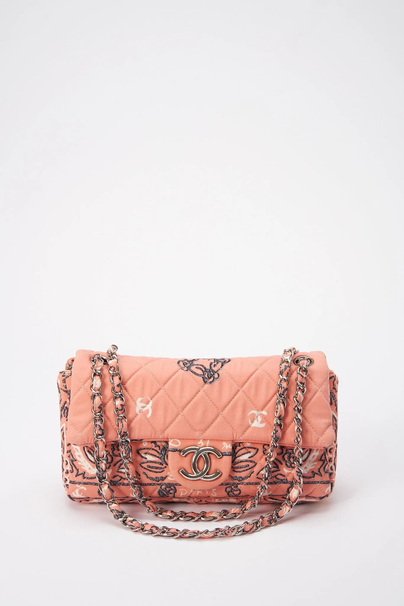 Chanel Bandana Paisley Print Cotton Flap Bag