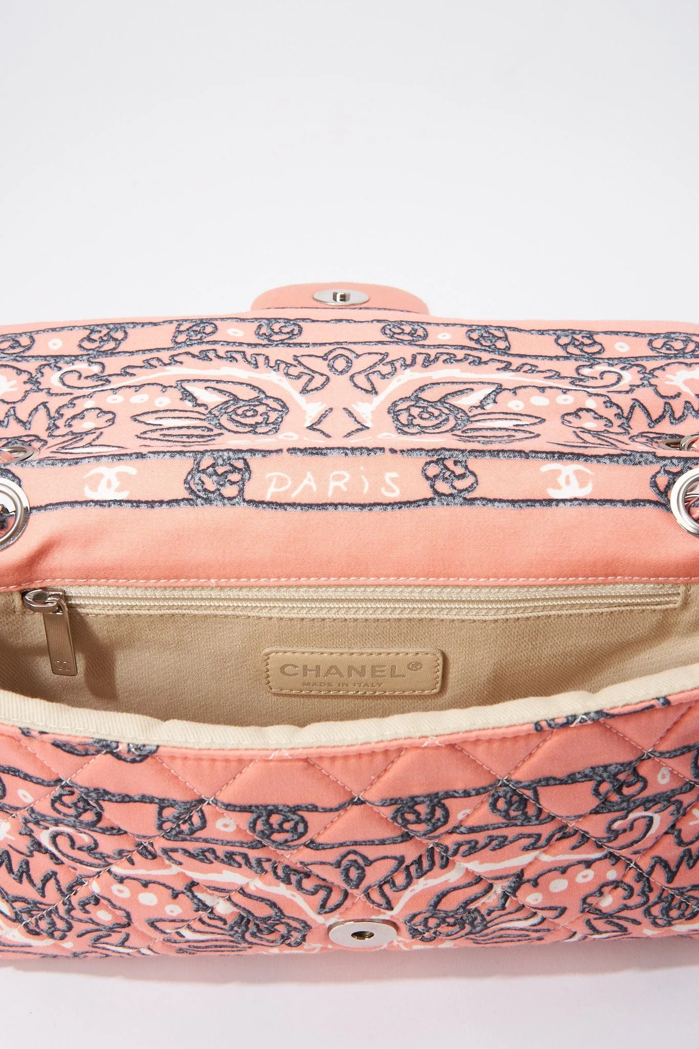 Chanel Bandana Paisley Print Cotton Flap Bag